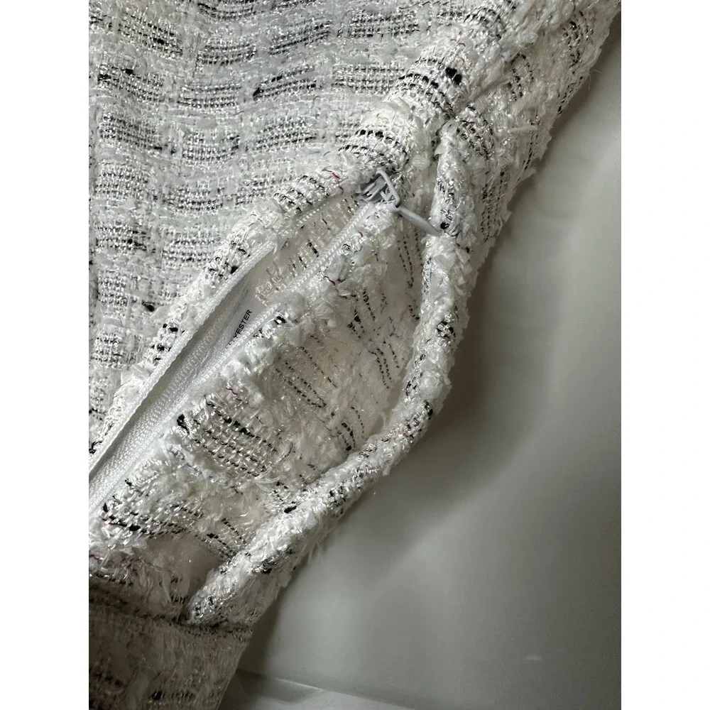 Revolve MISA Los Angeles Choupette Tweed High Waisted Shorts Winter White XS NWT - Picture 14 of 15